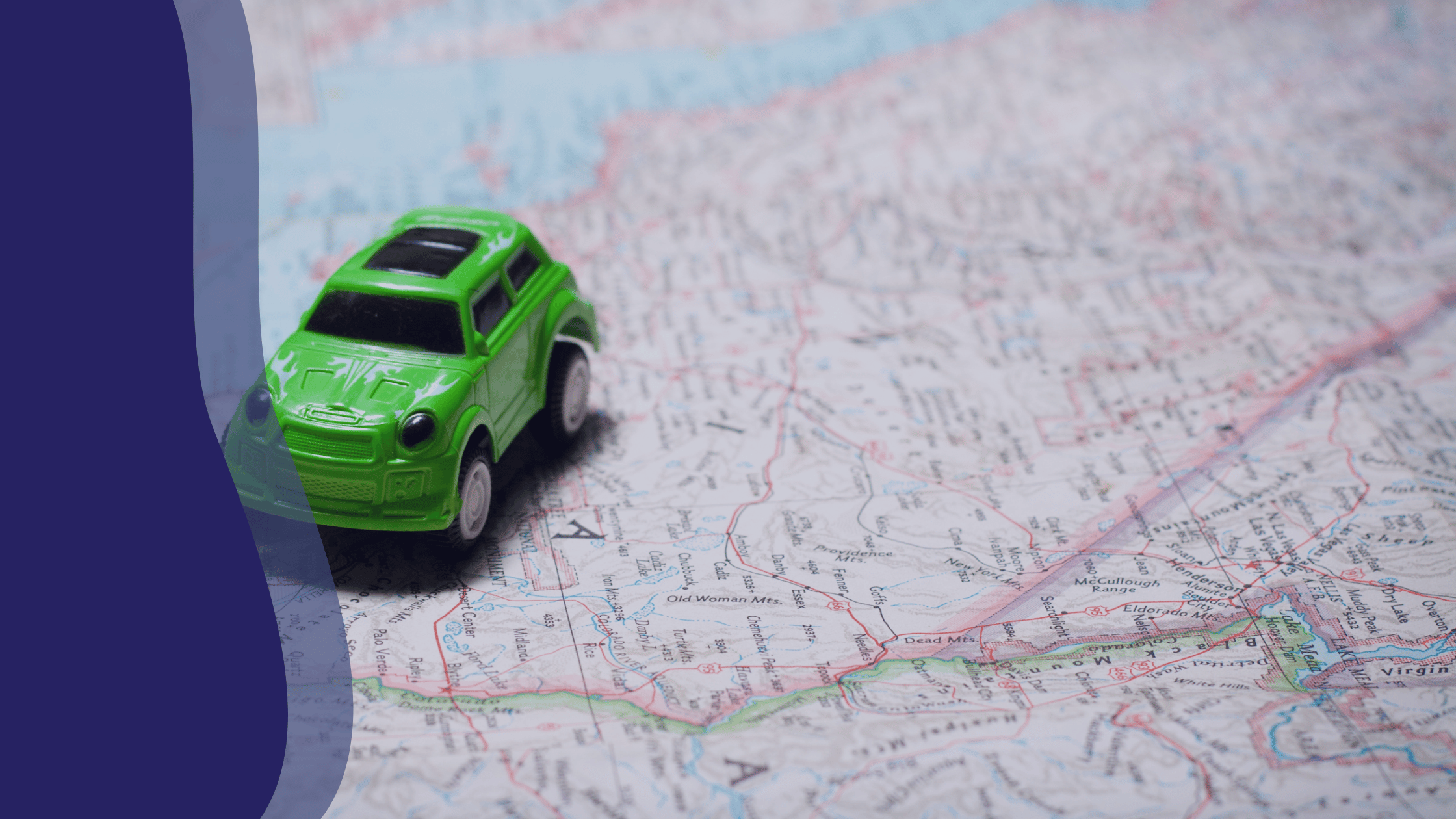 toy car on map