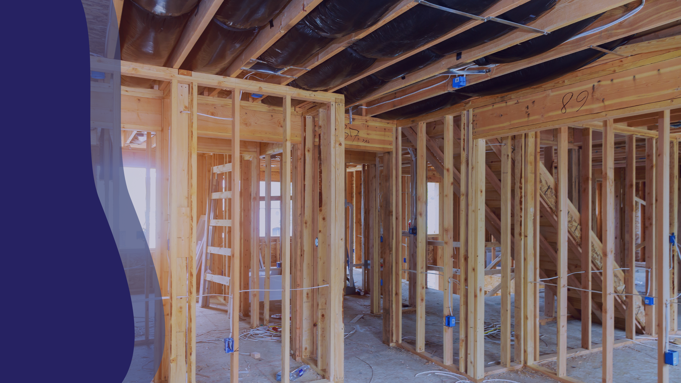 framing of residential house